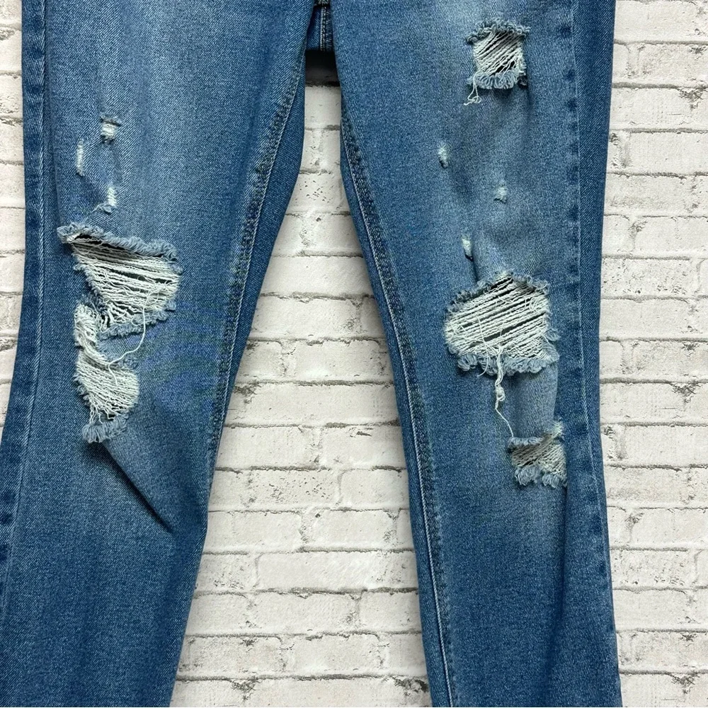 OLD NAVY ROCKSTAR SUPER SKINNY Women Size 8 Jeans Distressed Raw Hem